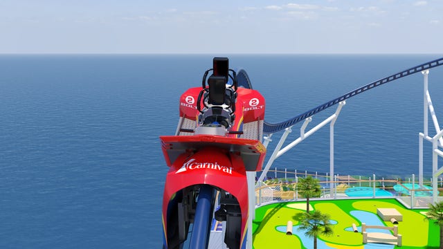 Carnival reveals details on first roller coaster at sea