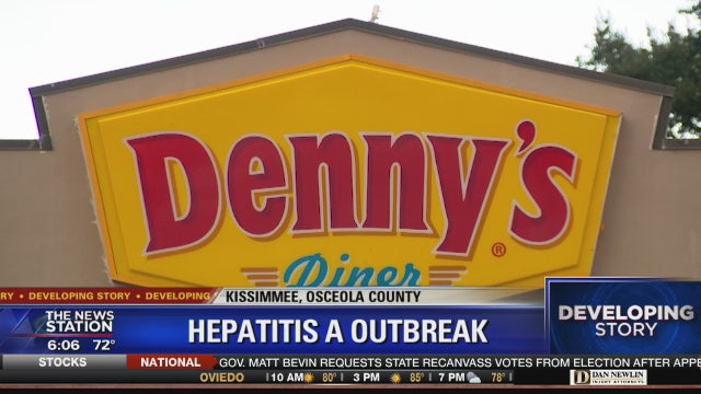 Diners at Kissimmee Denny's may have been exposed to Hepatitis A, officials say