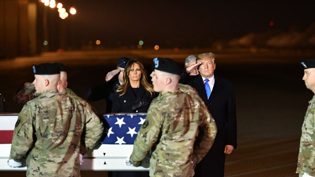 President Trump, first lady pay their respects to Army officers killed in Afghanistan crash