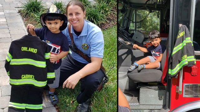 Orlando boy who frequently visits fire department receives his very own gear for his birthday