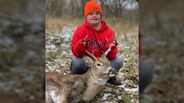 Minnesota hunter, 19, with Down syndrome bags his first buck