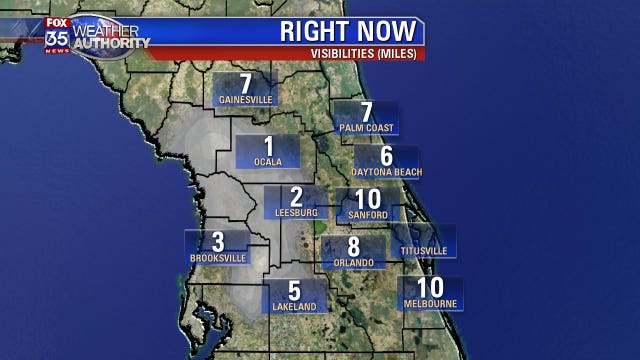 Foggy start to Wednesday for Central Florida drivers