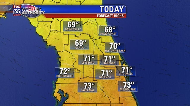 After a cold weekend, Central Florida temps start rising today with more sun!