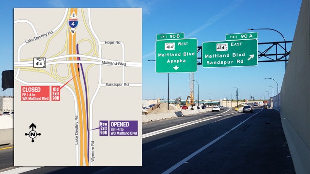 FDOT alerts drivers to new exit ramp pattern in Maitland