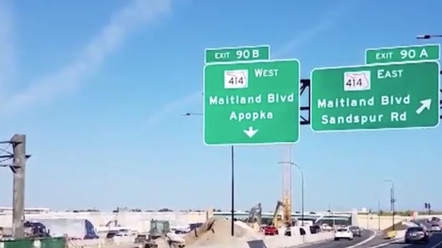 Traffic shift at Maitland ramp creates backups along Interstate 4