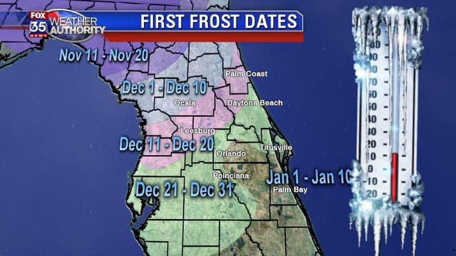 First frost in Central Florida?