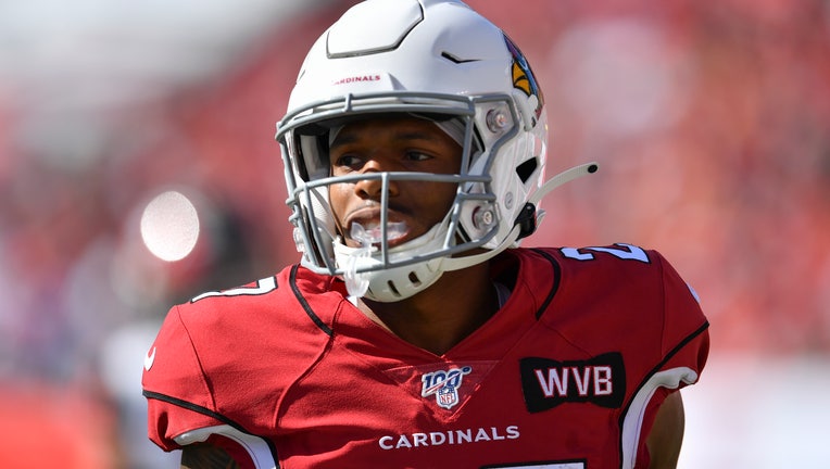 4883f78e-Arizona Cardinals Safety Josh Shaw during the first half of an NFL game between the Arizona Cardinals and the Tampa Bay Bucs on November 10, 2019, at Raymond James Stadium in Tampa, FL.