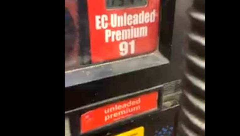fb8d43b0-Gas was mistakenly listed at .39 cents a gallon at an Arco in Hollister. Nov. 24, 2019