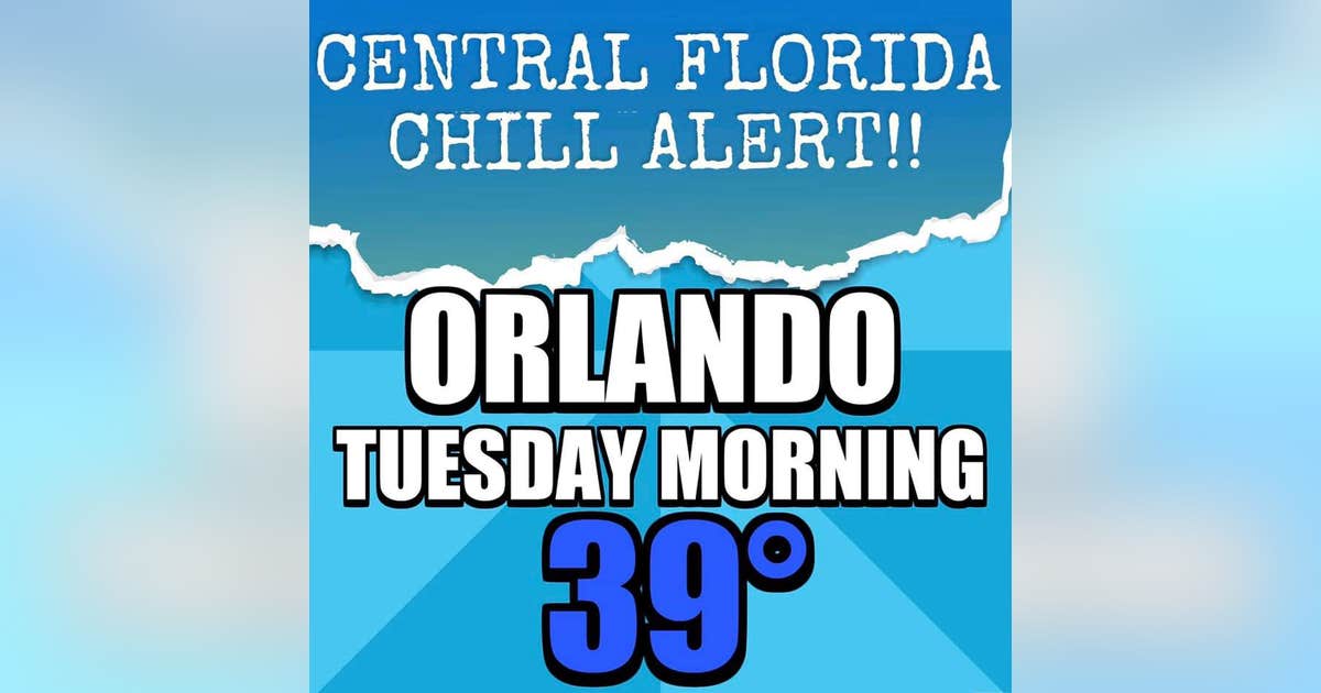 Coldest air of the season so far for Central Florida arrives tonight ...