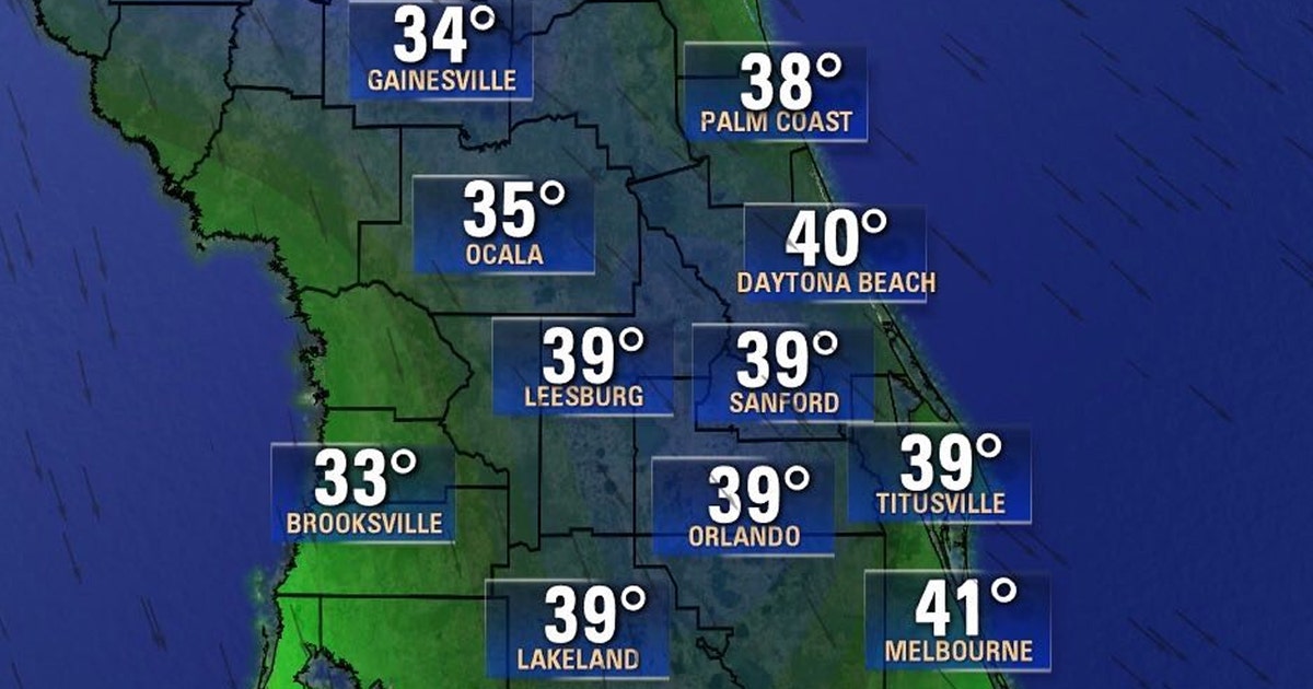 Coldest air of the season arrives in Central Florida, dropping ...