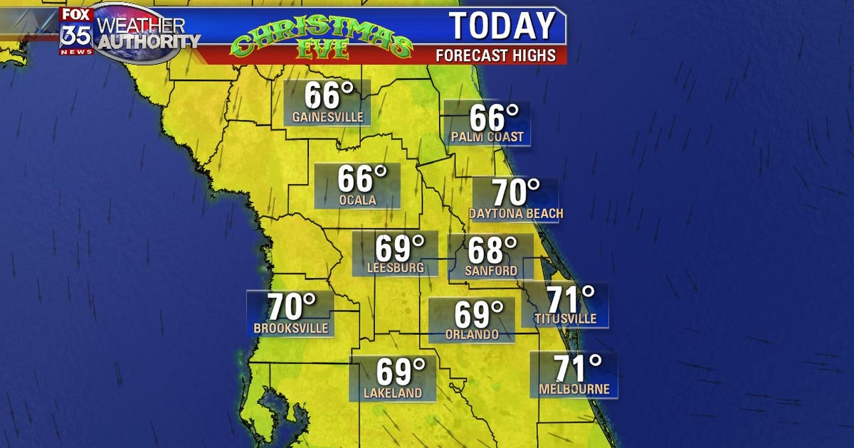 Cooler weather kicks off Christmas Eve in Central Florida | FOX 35 Orlando