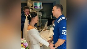 Indiana couple has ICU wedding so bride's dying father can attend