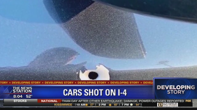 Deputies: 4 vehicles struck by gunfire on I-4 near Osceola County