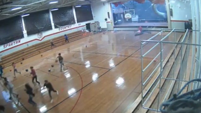 Students injured when storm tears down part of school in Clinton, North Carolina