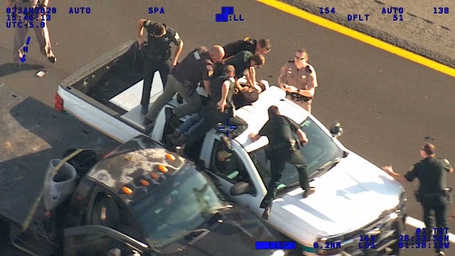 Wild pursuit of accused truck thief spanning two counties caught on camera