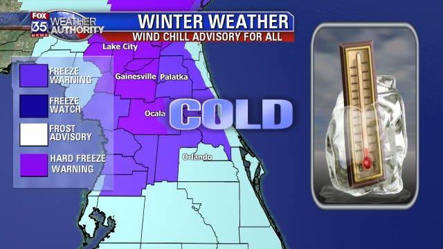 Coldest air of the season is here; freeze watches and warning issued