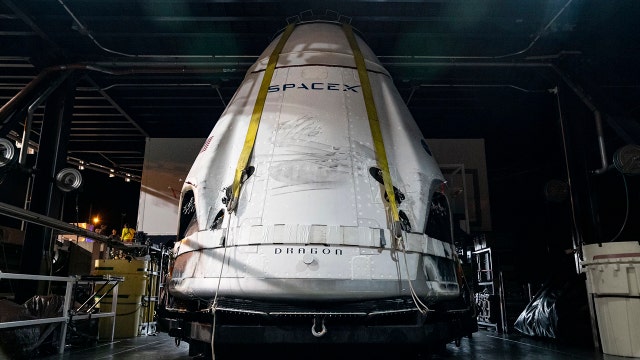 SpaceX Crew Dragon capsule back at Cape Canaveral