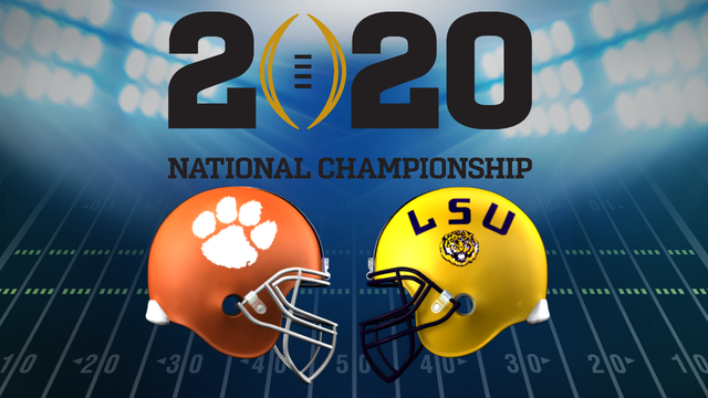 Top-ranked LSU faces No. 3 Clemson in CFP title game