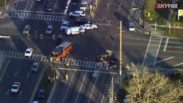 Florida crossing guard injured in three-car crash identified, still in critical condition