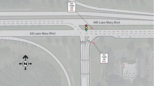 New traffic configuration at EB I-4 exit in Lake Mary