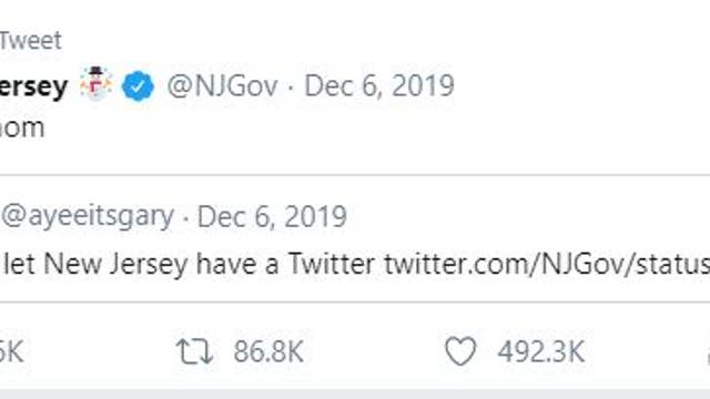 New Jersey’s official Twitter account gains over 100K followers amid sassy tweets, Baby Yoda avatar