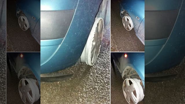 Drunk driver five times over the limit caught in car missing two tires