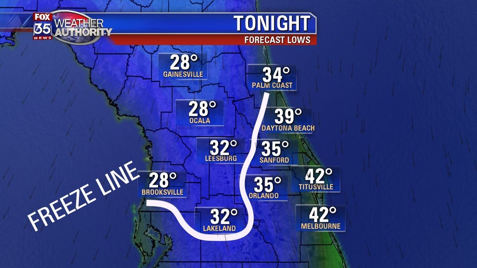 Coldest Air Of The Season Arrives Tuesday Night For Central Florida ...