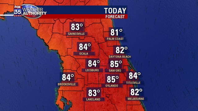 Temperatures rise to near-record heat across Central Florida