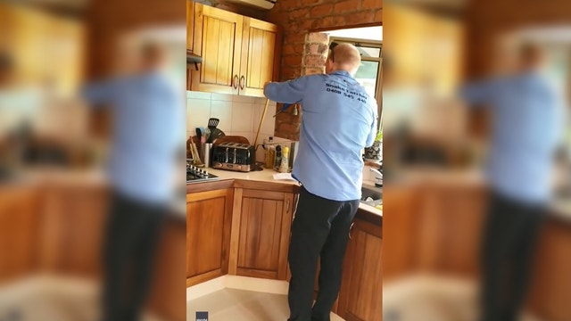 Family finds venomous snake curled up behind toaster