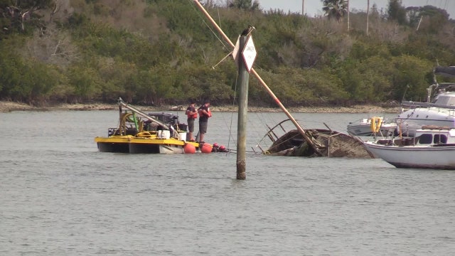 Derelict boats being removed from Indian River