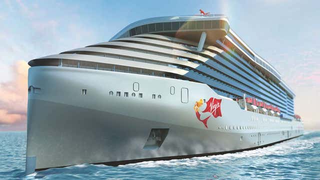 Richard Branson christens new Scarlet Lady cruise ship, the first in Virgin Voyages' fleet