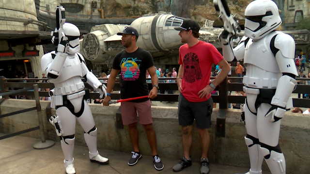 NASCAR drivers visit 'Star Wars: Galaxy's Edge' at Disney