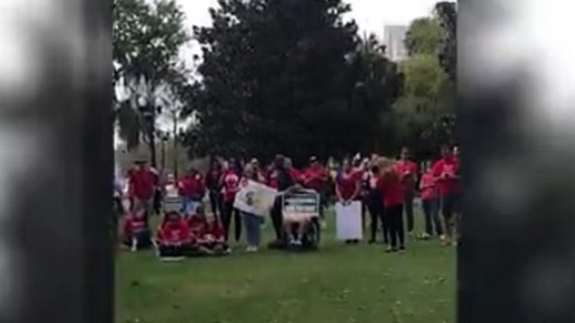 Teachers rally in Orlando for better wages, more school funding