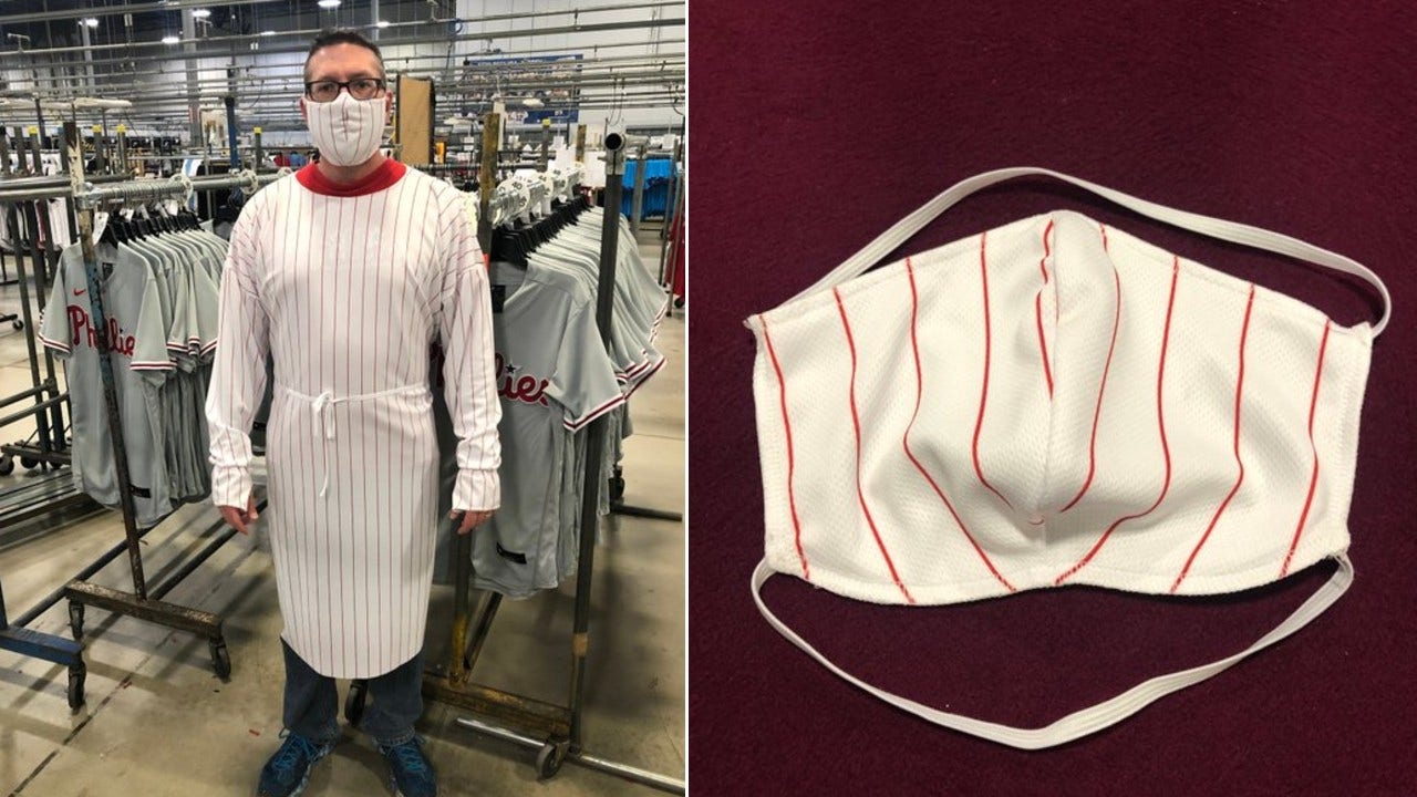 MLB uniform maker switches to producing medical masks, gowns - WHYY
