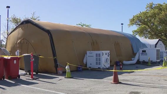 FOX 35 gets an exclusive look at the tents set up outside of Halifax Medical Center