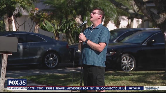 'A little hope and a little happiness': Oviedo man sings on front lawn for neighbors