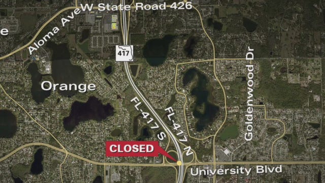 Overnight detours expected on State Road 417 this week