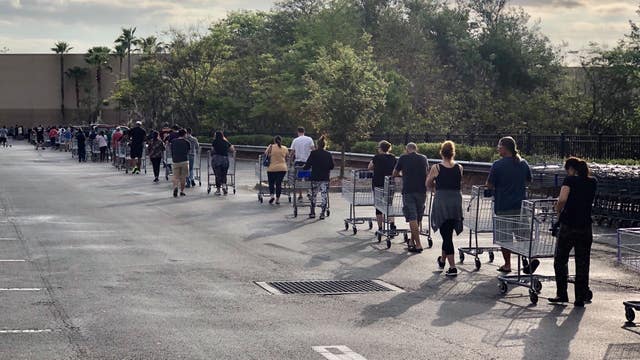 Coronavirus panic leads to long lines of anxious shoppers at Central Florida stores