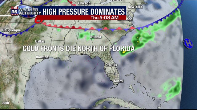 Where are the cold fronts? Definitely NOT in Florida!