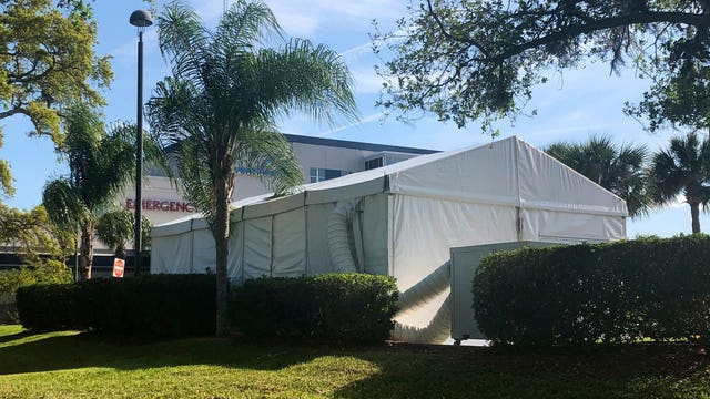 AdventHealth installs outdoor tents to prepare to treat COVID-19 patients