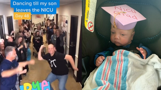 Viral 'TikTok' dad still dancing as wife and baby come home from Orlando hospital