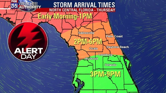 FOX 35 Severe Weather Alert Day Thursday: Strong storms, possible tornadoes to hit Central Florida