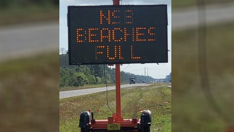 New Smyrna Beaches Fill To Capacity Despite Warning Amid