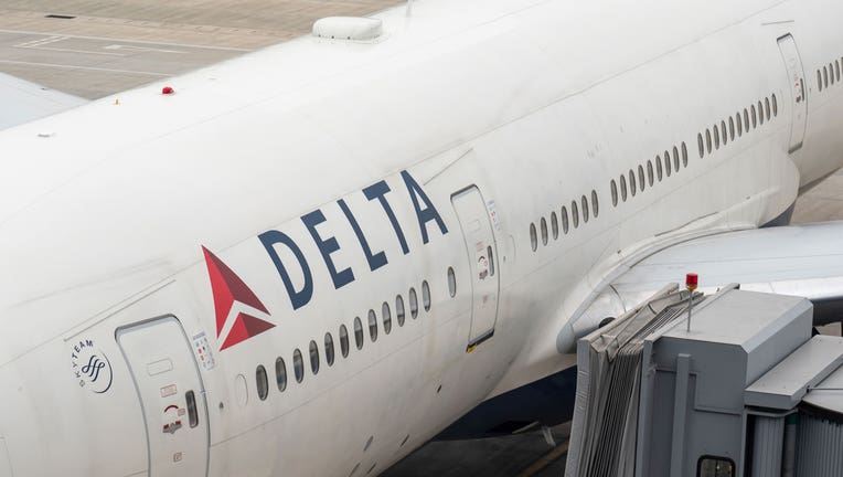 A Delta Airlines plane is shown in a file photo. (Photo by Alex Tai/SOPA Images/LightRocket via Getty Images)