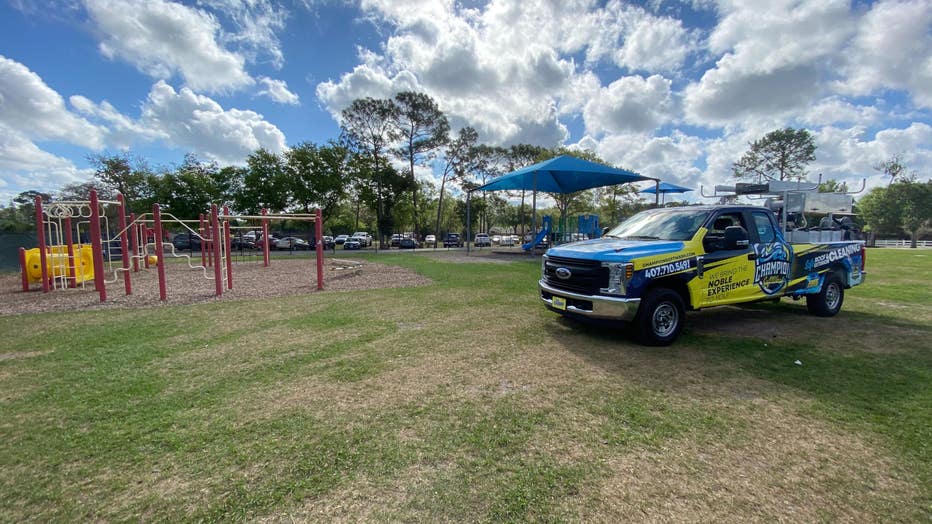 Local company cleans playgrounds in Volusia, Seminole Counties to help