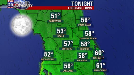 As storms move out, clear skies and cool temperatures follow for Central Florida