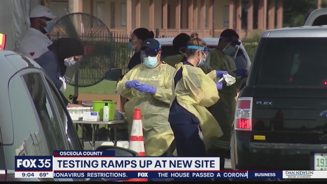 Coronavirus testing ramps up at new Osceola County site