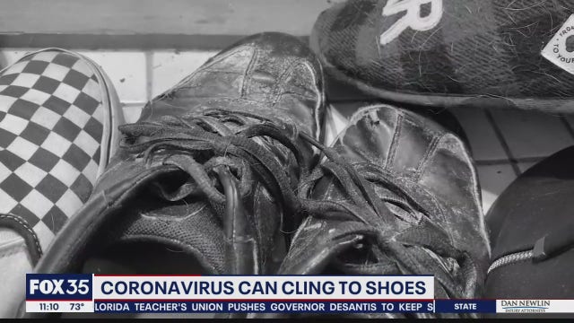 CDC says COVID-19 can survive on shoes