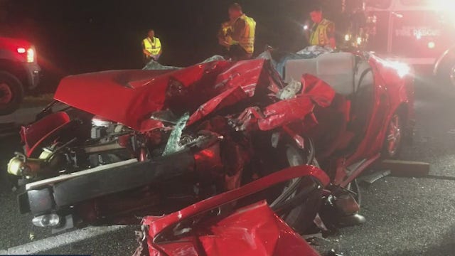 Suspect slams into FHP vehicle parked in median on I-75, troopers say