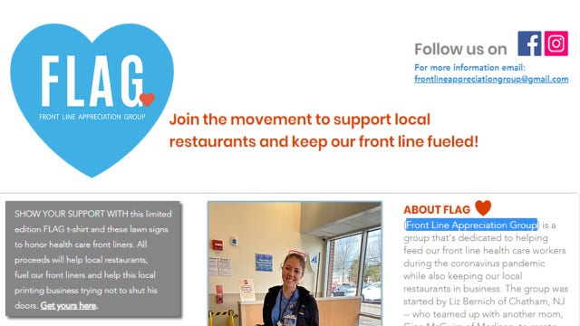 Group feeding front line responders fighting coronavirus pandemic